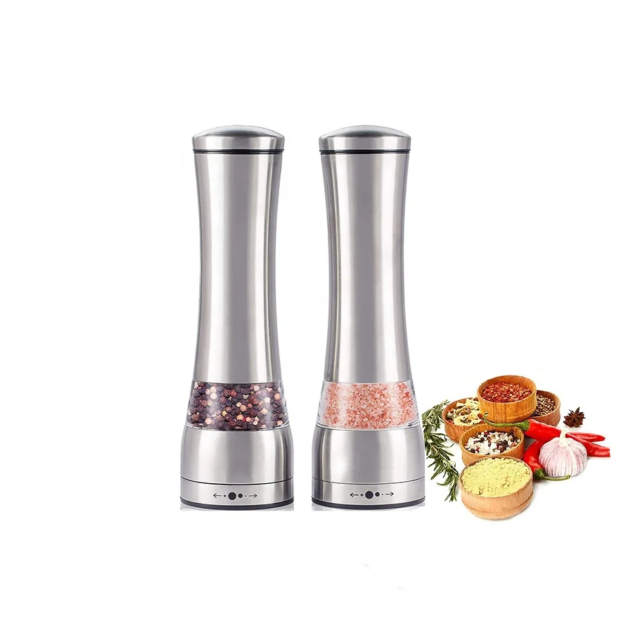 Factory Direct Premium Wholesale Stainless Steel Manual Salt and Pepper Grinder Set