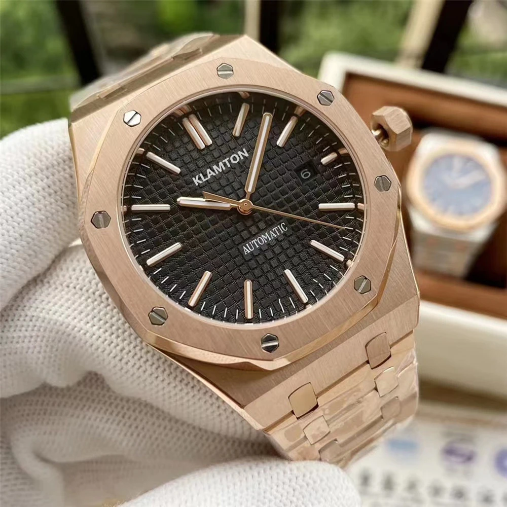 High Quality New Design Mechanical Watches Double Press Butterfly Buckle Watch Mechanical