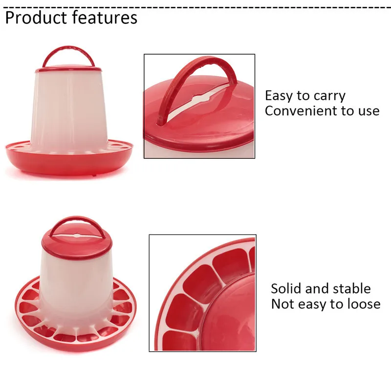 Poultry Farm Feeder and Drinker PlasticFeeder 1L-18L Plastic Chicken Drinker