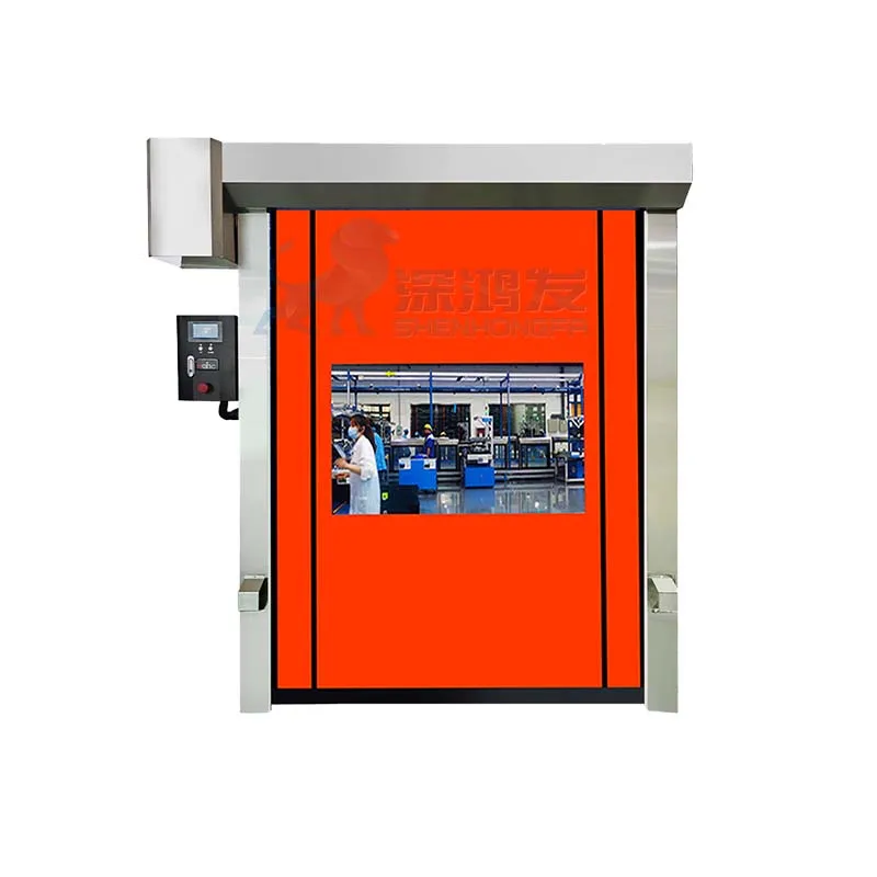 HongFa Wholesale PVC Curtain Rapid Acting Automatic High Speed Shutter Self Repairing Zipper Door