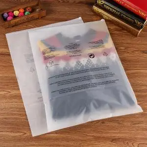 Custom Matte/Frosted Biodegradable Plastic Packaging Zipper Bags T Shirt Swimwear Zip Lock Clothing Bags With Logo