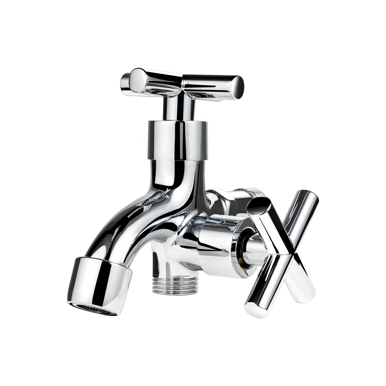
New Arrival Single Cold Faucet Double Handles Garden Faucet Zinc Alloy Body Faucet 