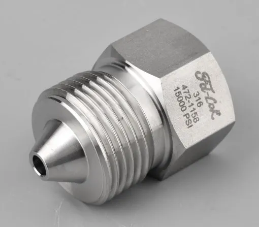 Stainless Steel Pipe Fittings / Autoclave Fittings Plugs Swagelok Same Type 6000PSI High Quality