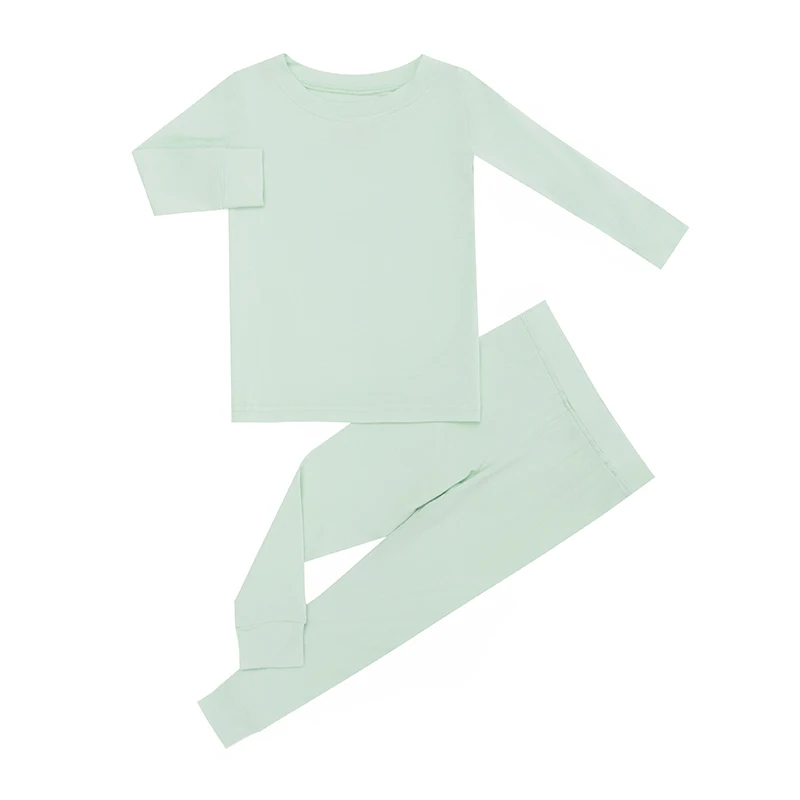 Eco-Friendly Bamboo Toddler Pajamas Baby PJs natural color Baby Boy Girl Clothes Custom Wholesale Kid Clothes baby clothing sets