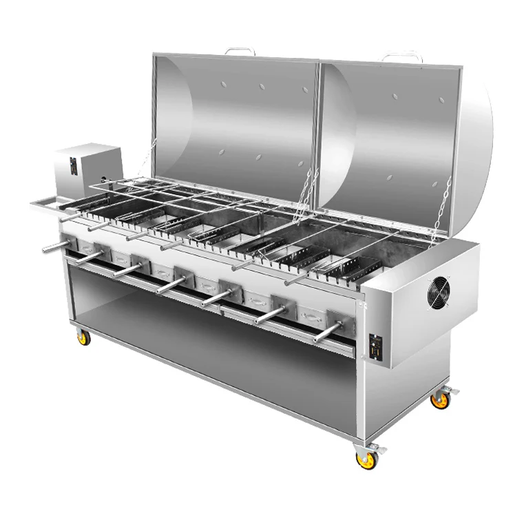 High Quality Automatic rotating charcoal barbecue grill machine automatic rotating bbq grill