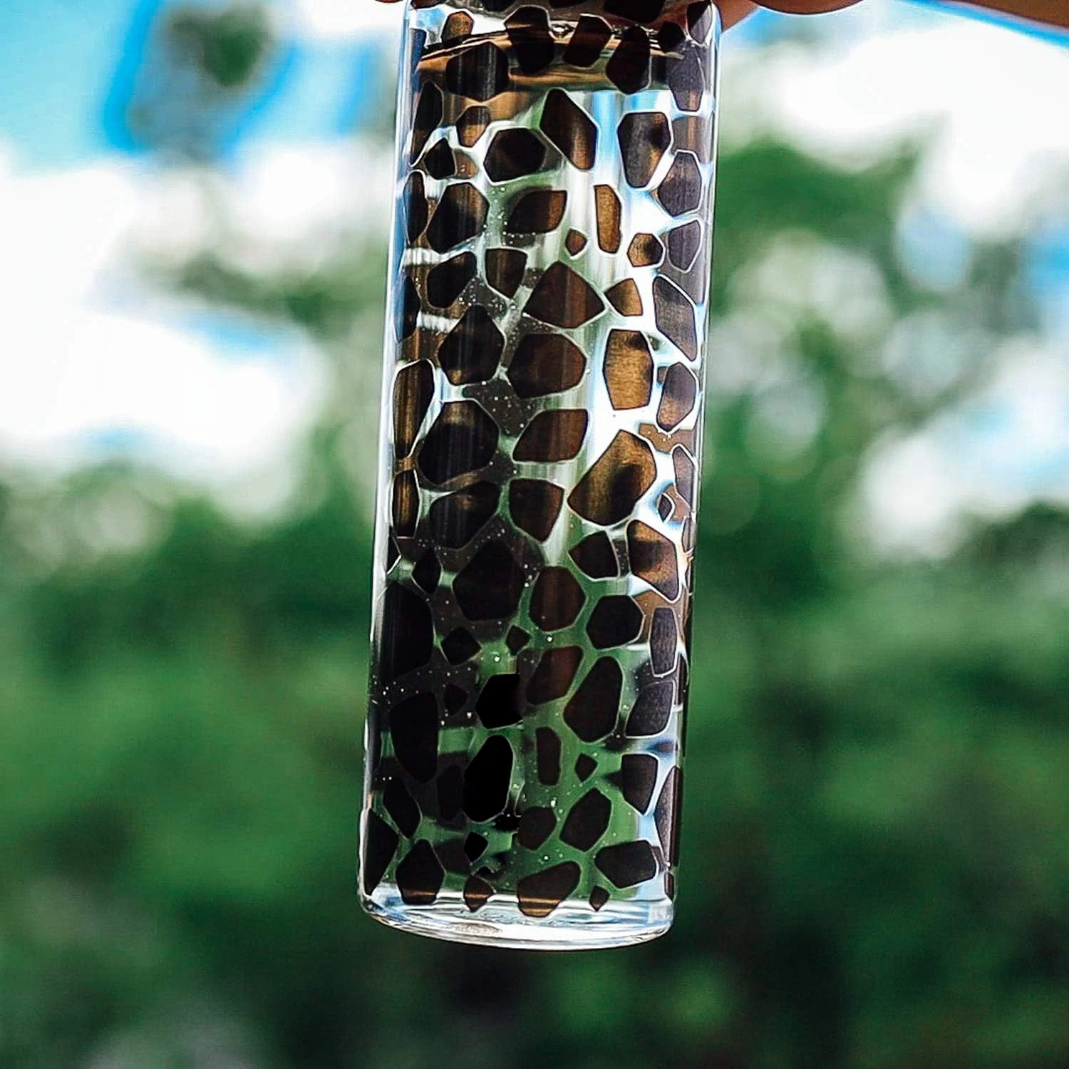 BPA free eco-friendly Double walled high borosilicate glass water bottle stainless steel tea infuser filter