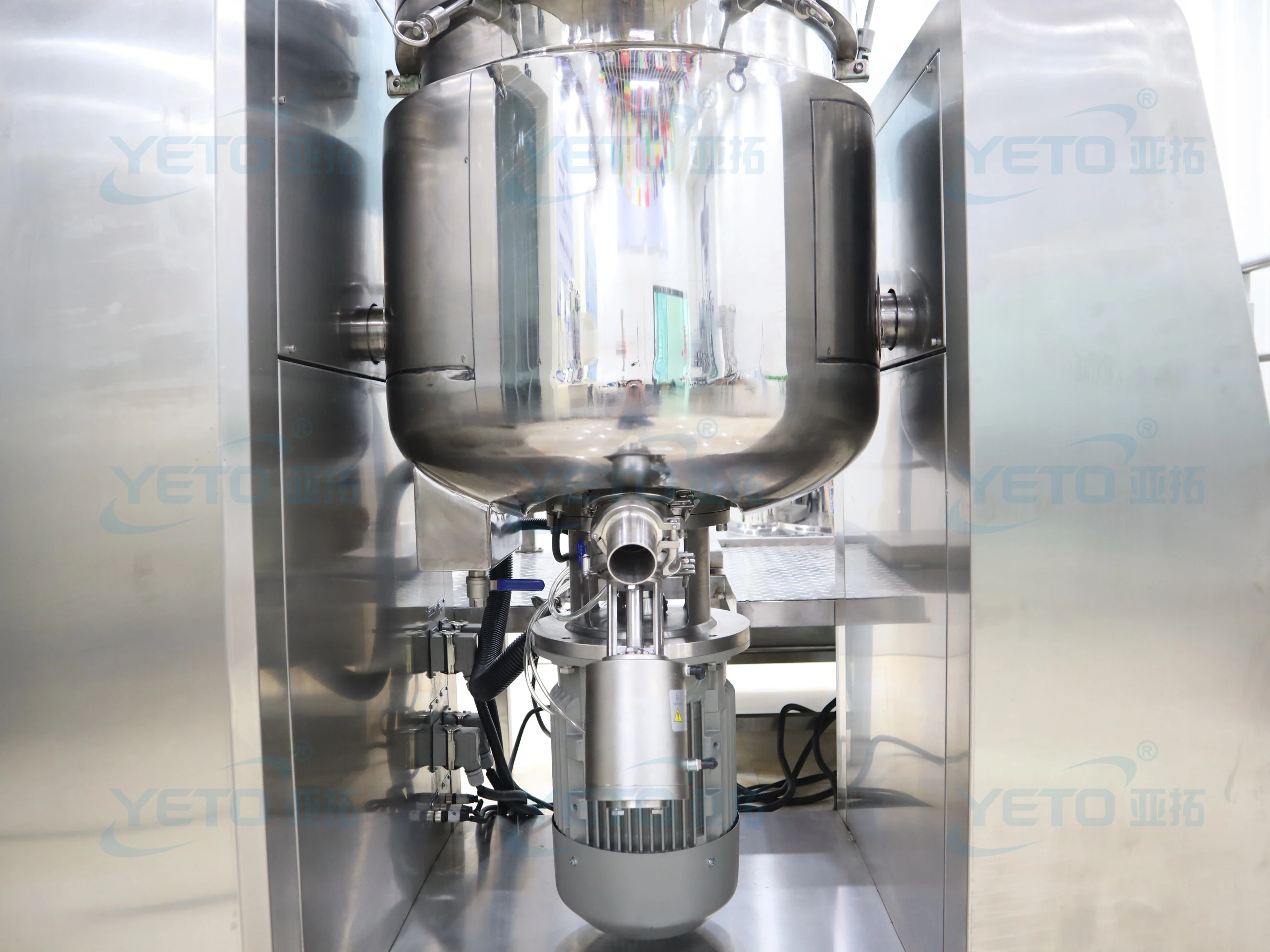 Facial Cream Hair Wax Cosmetic Shampoo Toothpaste Lotion Cream Production Line Equipment Vacuum Mixer Emulsifying Homogenizer