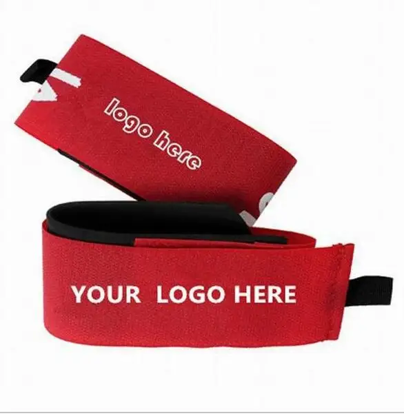 Custom Size Multi-colored Alpine Nylon Ski Strap Eco-friendly Hook and Loop Fastener Ski Tie with Customized Logo