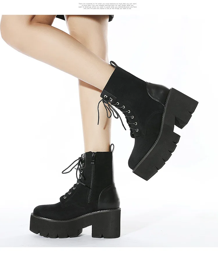 2023 Wholesale Fashion Girls Martin Boots Winter Platform Heels Boots For Ladies High Quality Boots Women Shoes