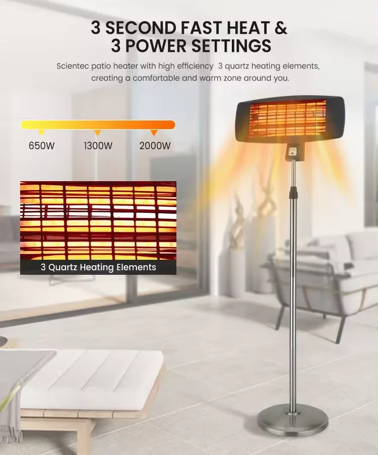 Factory Price Wall Home Heater Wall Mounted Standing Portable Electric Patio Heater