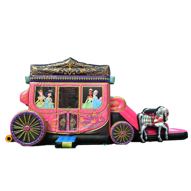 Factory directly Carriage inflatable princess trampoline inflatable bouncer jumping castle inflatable air bouncer for kids