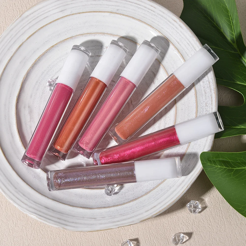 Ready to Ship Custom Wholesale Bulk Shimmer Lip Glossy Vendor Collection 20 Colors Vegan Lip Gloss Private Label