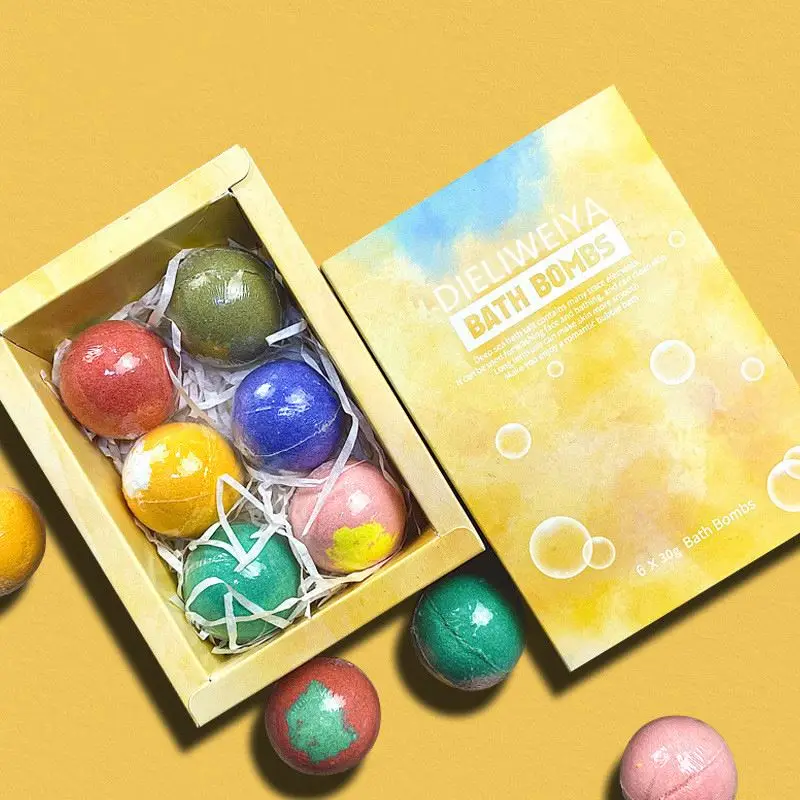 
Customized handmade moisturizing bubble skin care organic natural bath bomb set 