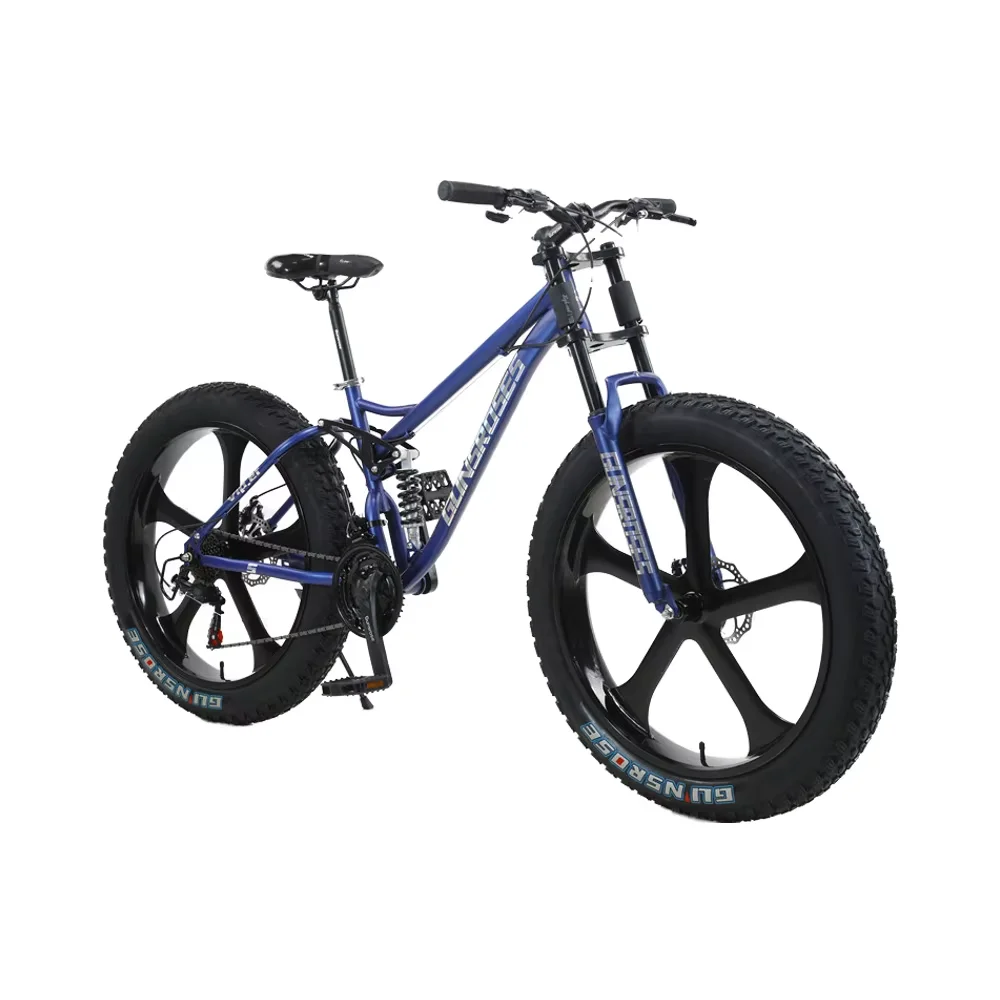 Welfare Model 26-Inch Fat Tire Adult Bike with 21 Speeds Aluminum Fork Disc Brake Low Price Ski and Snow Bike