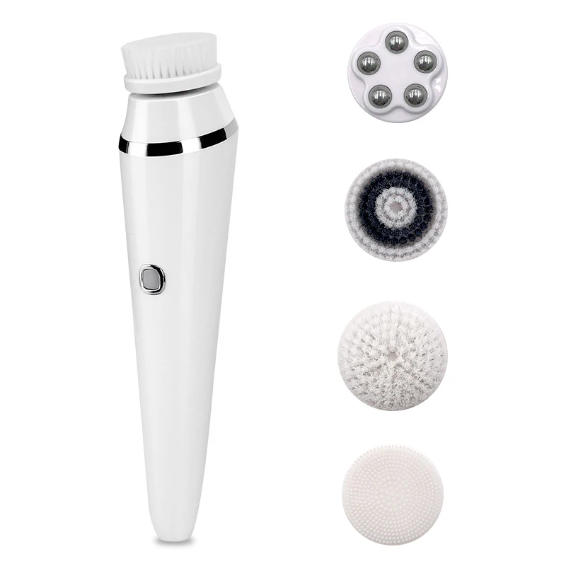 Portable 4-in-1 multifunctional cleanser for deep pore cleaning rechargeable OEM ODM Cleansing brush