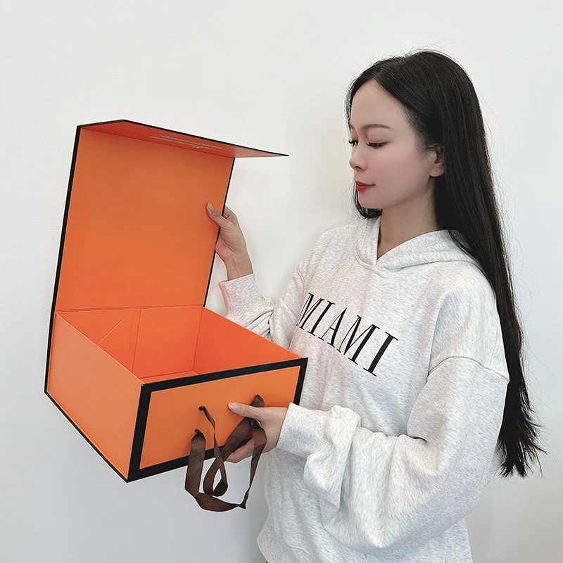 Black Wholesale Custom Logo Premium Gift Box Luxury Large Package Cardboard Paper Wig Hair Extension Magnetic Packaging Box