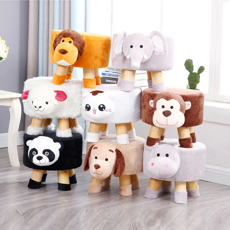 Креативная детская маленькая скамейка, низкие табуретки для собак, бархатная пуфик-оттоманка, Современная табуретка для животных