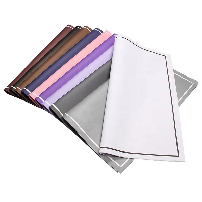 
Plain Static dye luxury frame color Kraft paper Big Flower Bouquets Flower Wrapping Paper 