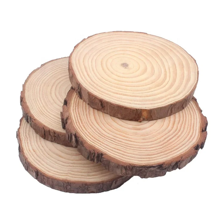 Natural Pine Round Unfinished Wood Slices Circles Pine Wood Slices