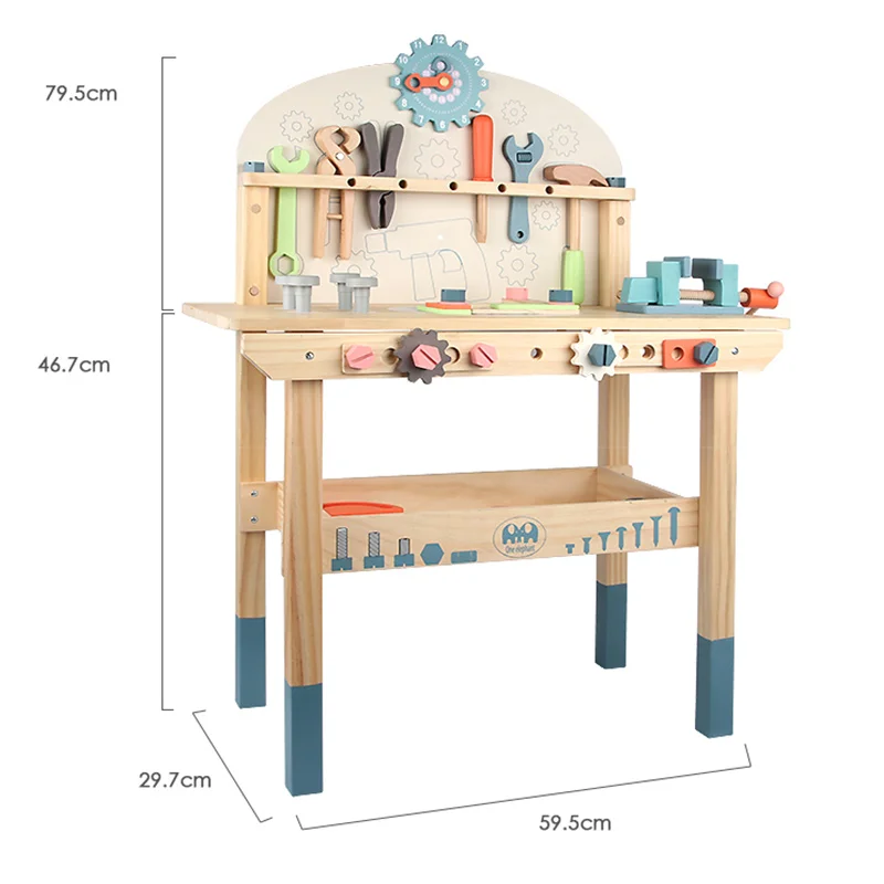 Wooden toy tool table pretend play tool toys workbench educational intellgence toy