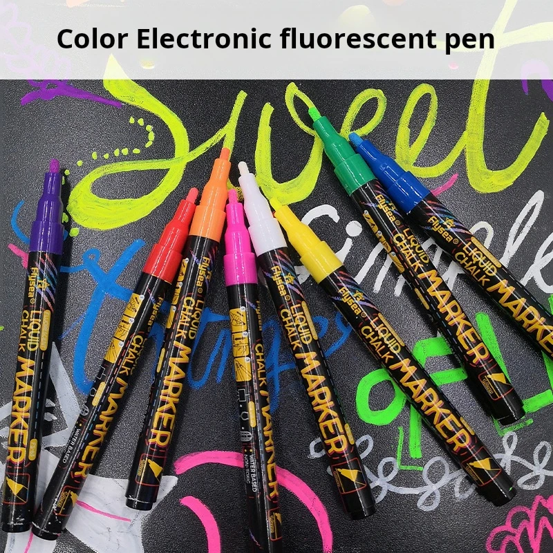 X1011-2 Erasable Liquid Chalk Markers Pen 1.0mm Art Markers Use For Led Advertising Board Whiteboard Color Marker Pen Set