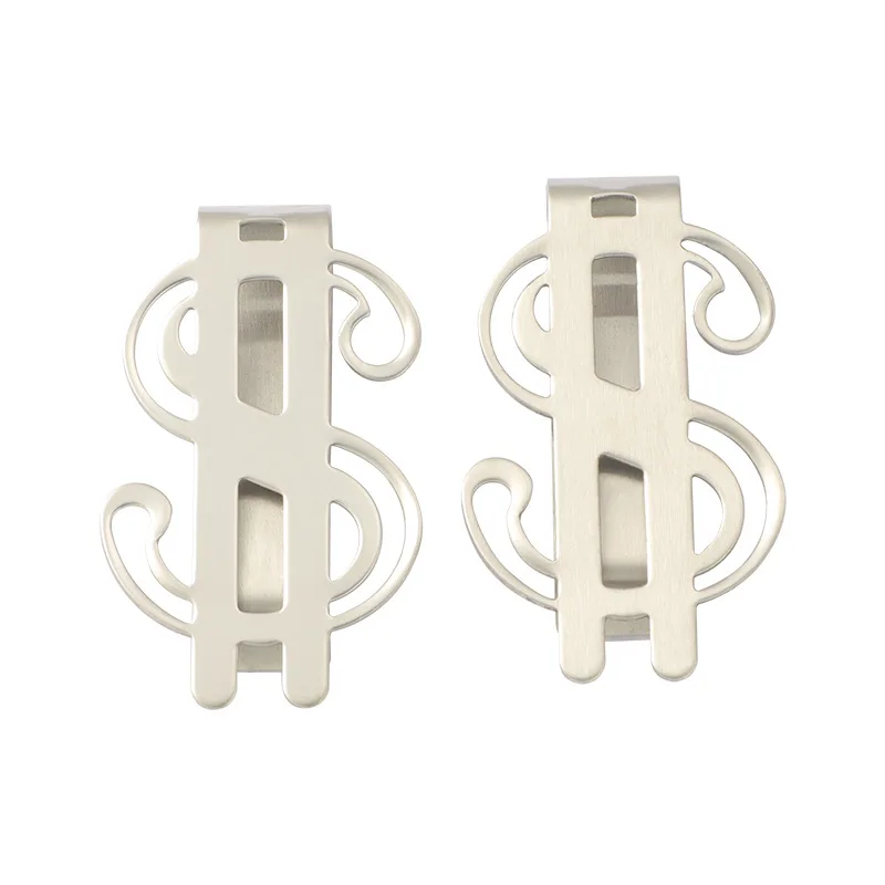 Factory Wholesale Creative Custom High Quality US Dollar Symbol Money Clip Souvenir Metal Stainless Steel Bookmark Book clip