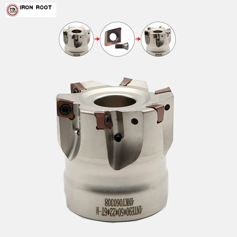 CNC Lathe Milling Tools Indexable Fast feed milling cutter 4NTE90 050-6T22 For 4NKT060308 Insert