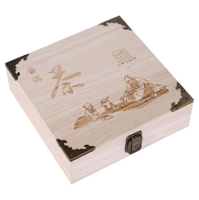 Самый Дешевый Качественный деревянный упаковочный футляр для рукоделия, глянцевая деревянная чайная коробка, сундук, Подарочная коробка, деревянный футляр