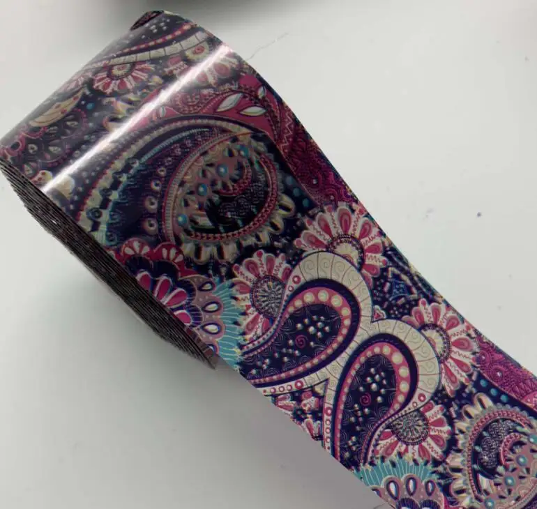 Красивая наклейка из фольги для ногтей стикер в богемном стиле 4 см x 120 м рулон