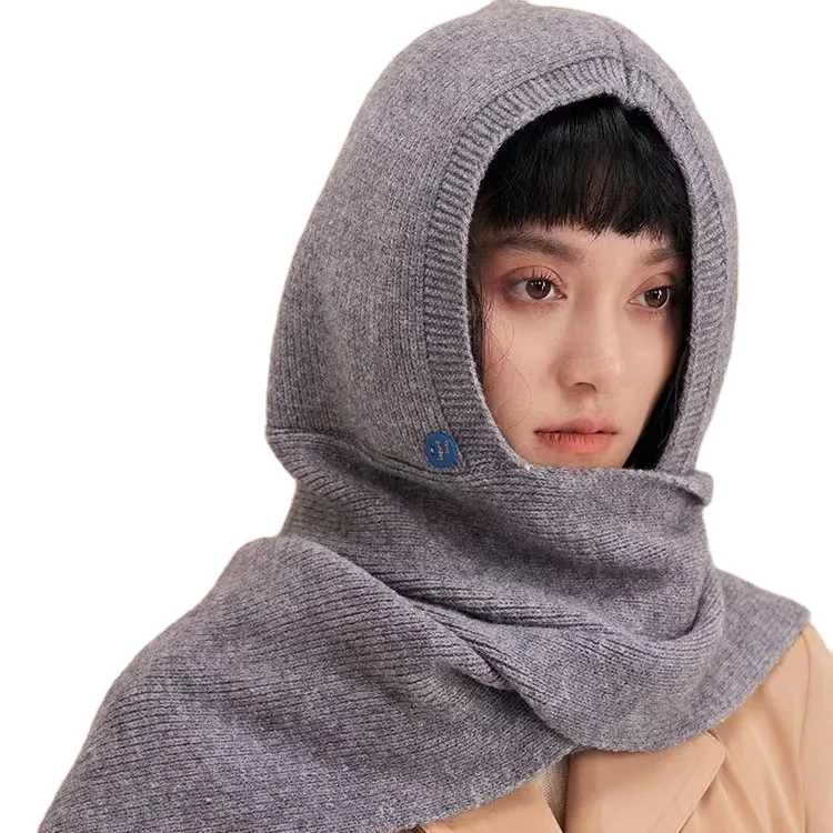 2024 New design premium quality thick knitting cashmere feeling winter instant scarf  hijab