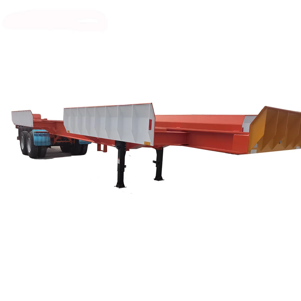 Factory Tri-Axle 20ft 40ft 45ft Ship Container dock skeleton bomb cart terminal port using Semi Trailer