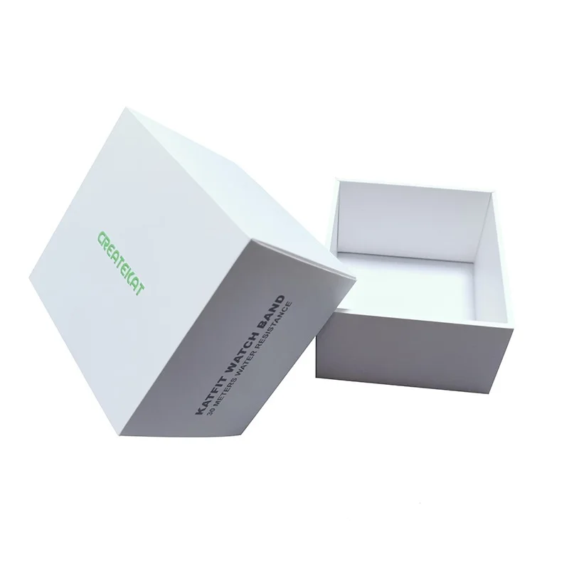 Customized Smart White Packaging Jewelry  Chocolate Paper Gift Box White Cardboard Cosmetic Paper Watch Box