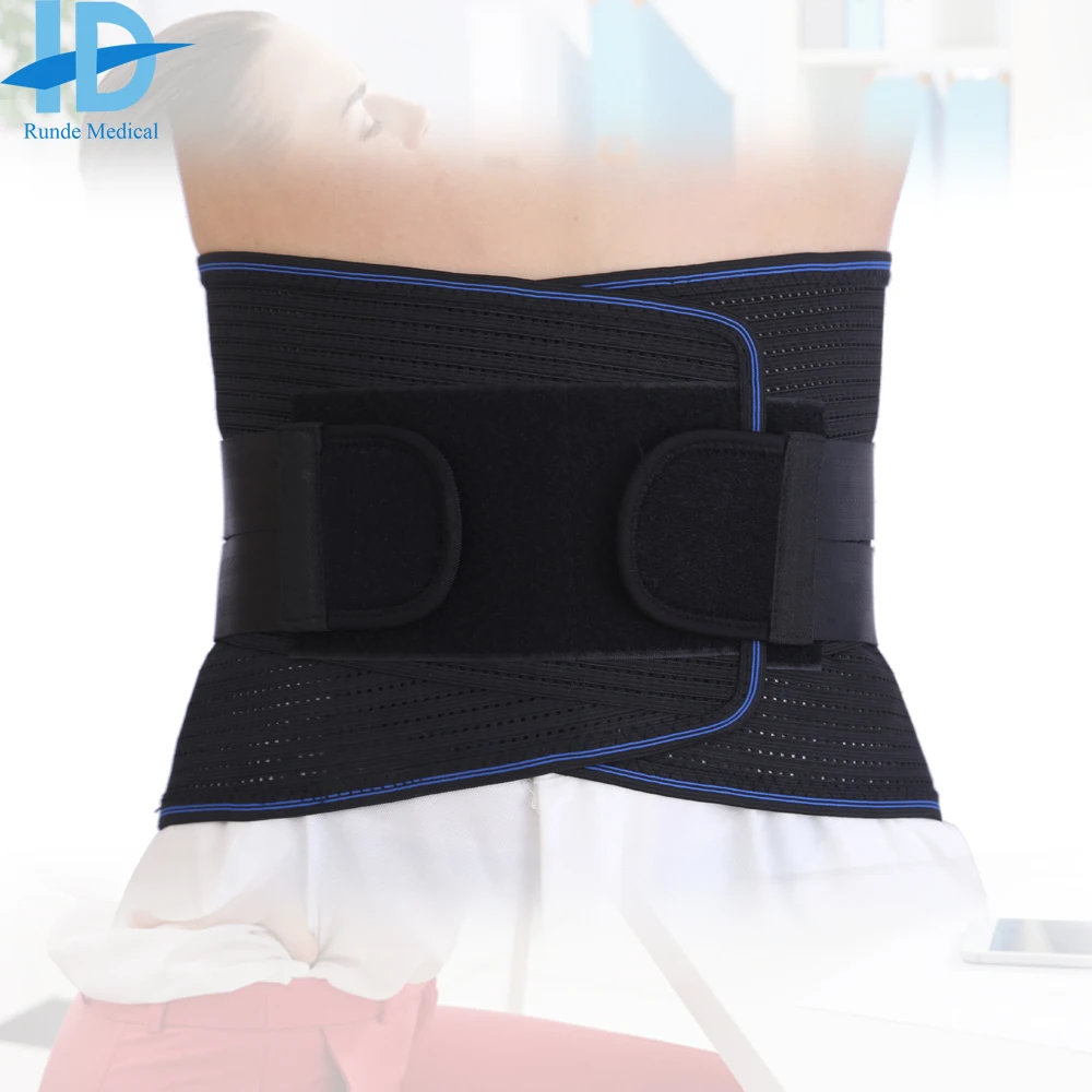 High Strength  Full Double Strap Lumbar Spine Back Support Brace Belt Pain Relief Band