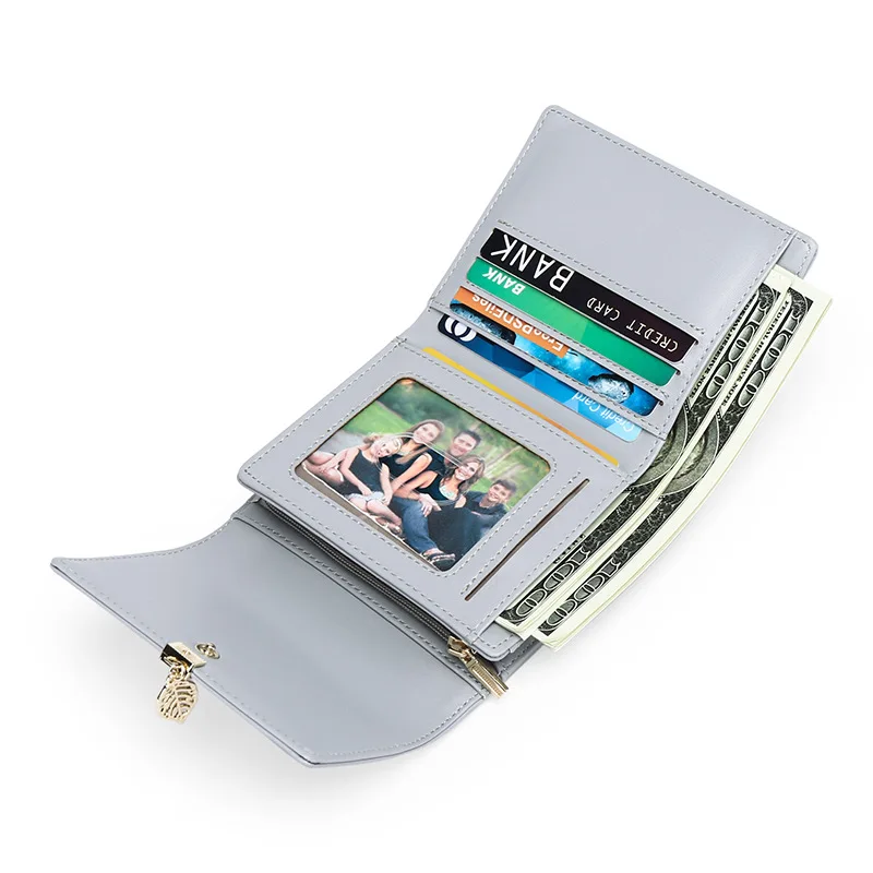 Factory Wholesale Customization Women Wallet Short Zipper Wallet Coin Purse