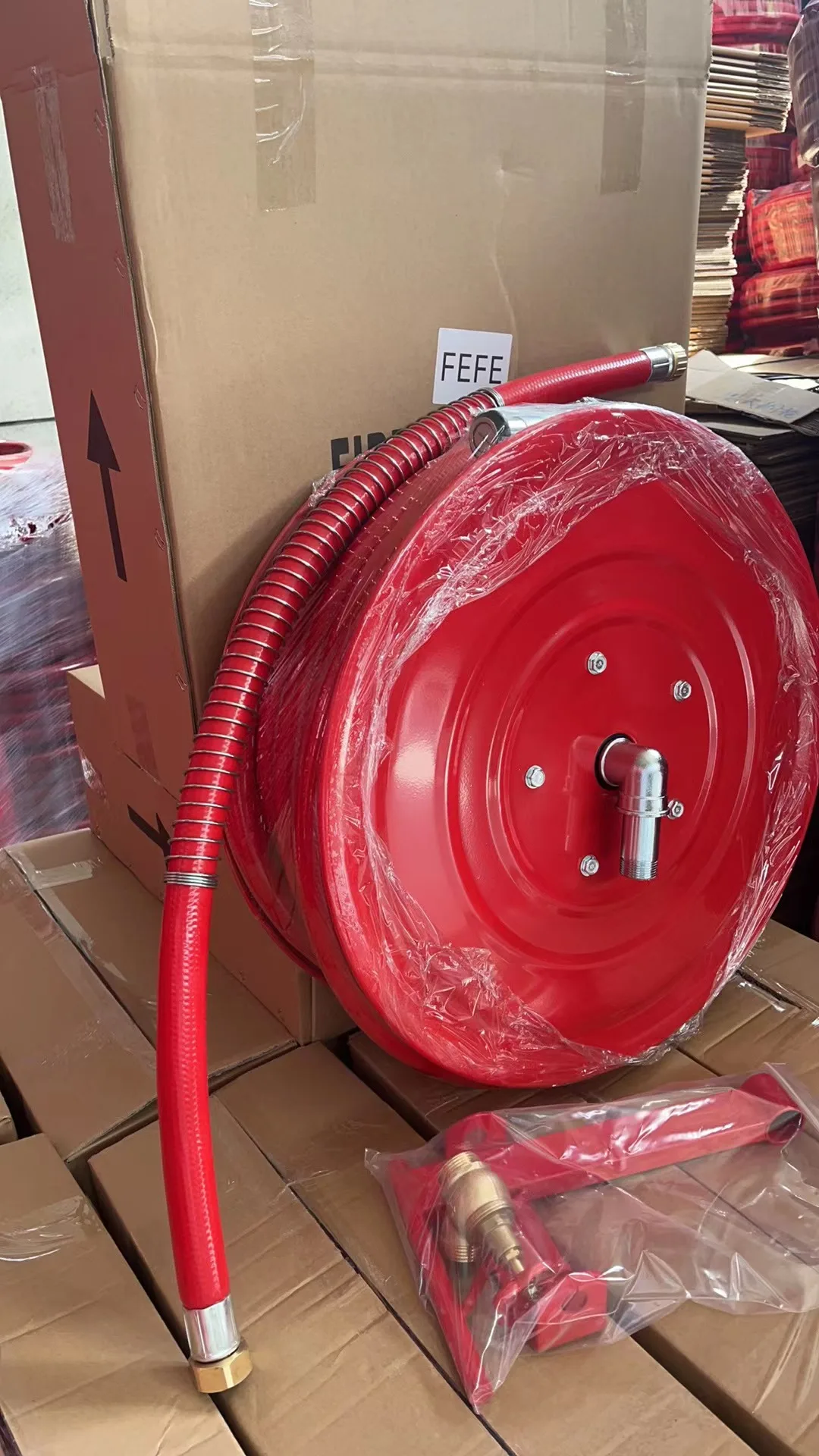 Chinese Factory Manufacture Swing manual 1inch hose Fire Hose Reel 30m