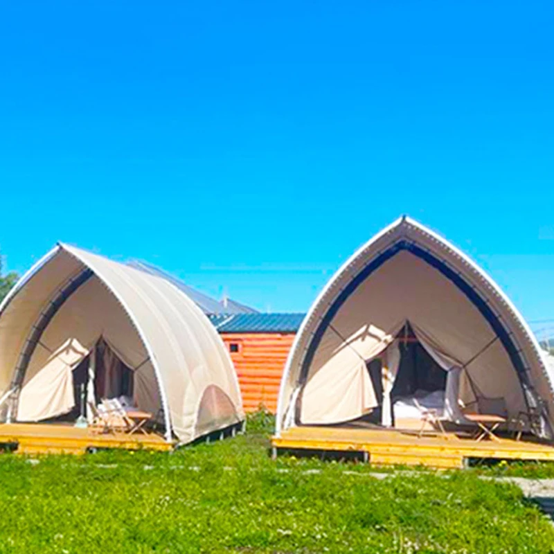 Hot Sale Canvas Safari Tent Cold-Resistant Luxury Waterproof Hotel 900D Oxford Cloth