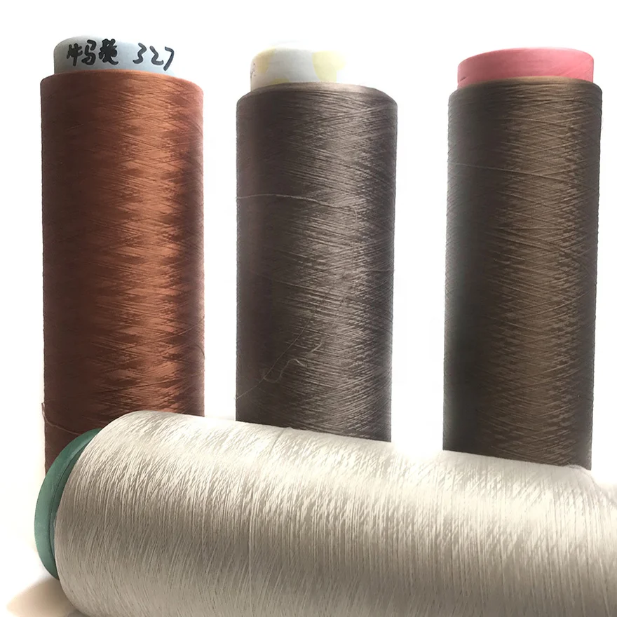 DTY 100D/96F цвет фуксии с переработанными GRS высокоцветная стойкая окрашенная крутая сухая полиэфирная пряжа для вязания