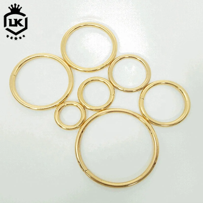 Wholesale Unwelded Gold Metal Bag Accessory Hardware O Ring For Handbag Hardware