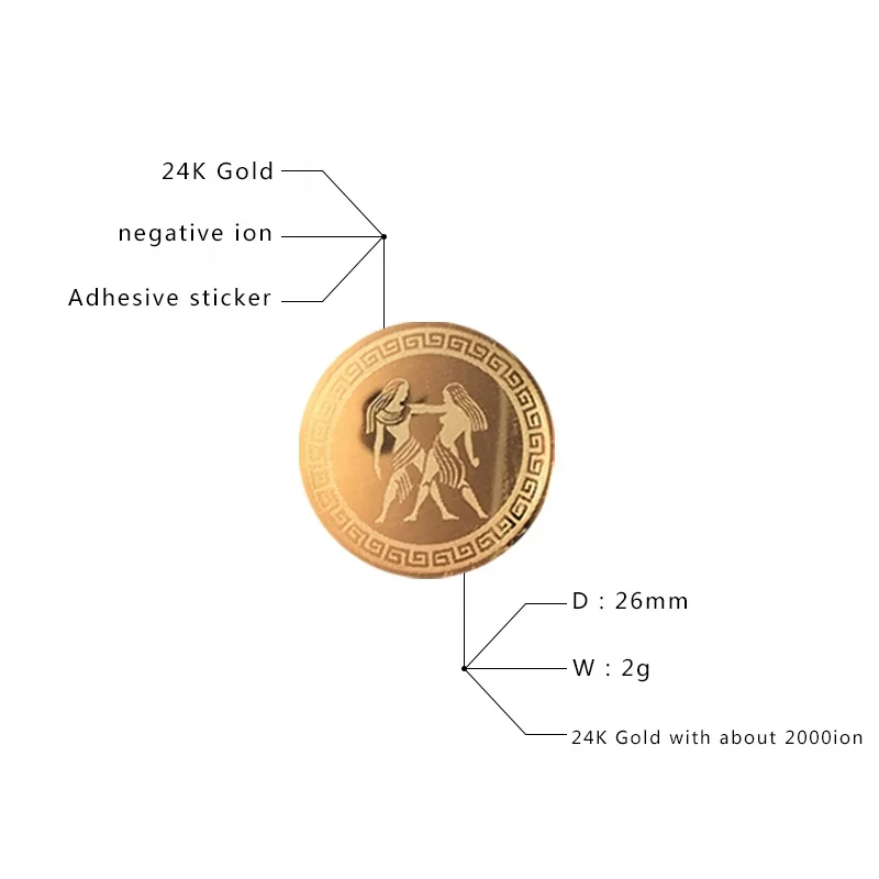 24-каратная Золотая антирадиационная наклейка Hoonni