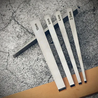 2.5/4/6/10MM Slotted Straight Flat Tip Punch Cut Handmade Leather Goods DIY Leather Carving Hardware Installation Tools
