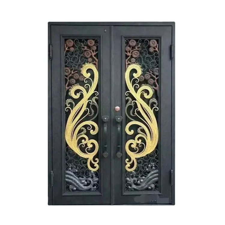 Cast iron stove door with high temperature resistant glass