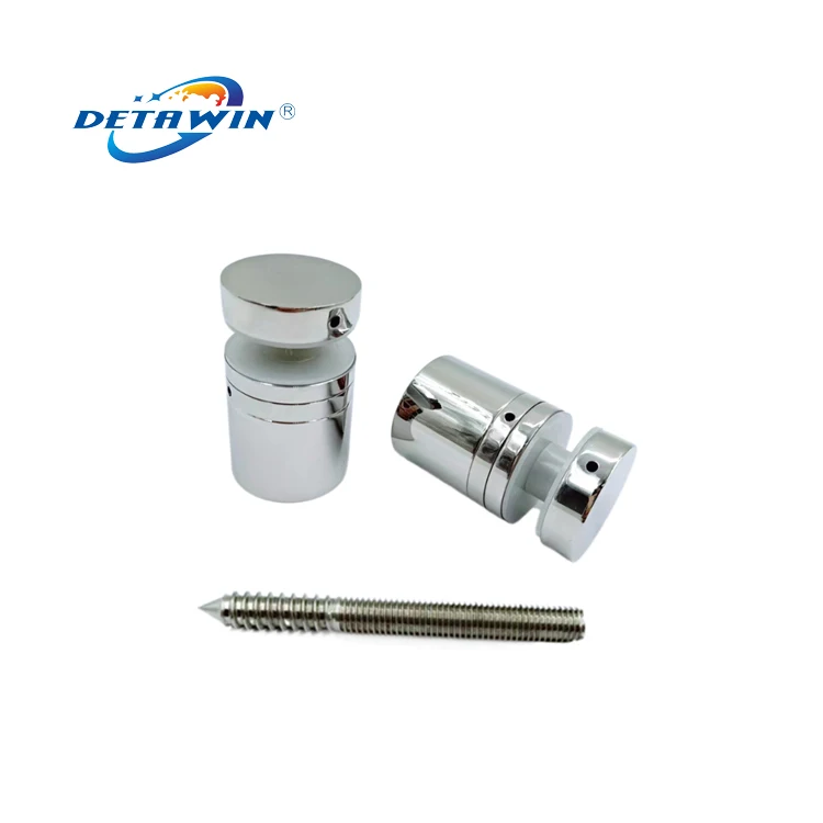 Factory Wholesale Stainless Steel Frameless Stair Balustrade  Wall Mounted Adjustable Glass Standoff Screw