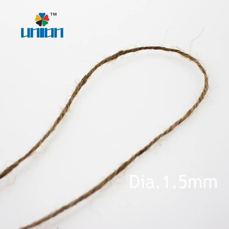 1.5mm natural Jute twine hang tag hemp rope 5meters 10meters packing for retails