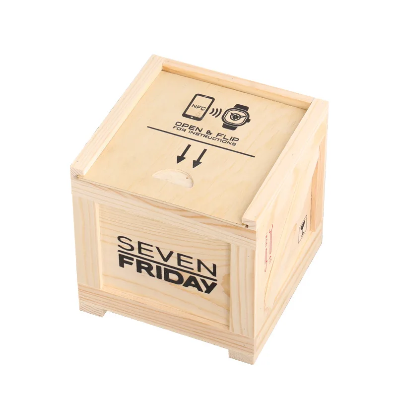 Unfinished  Antique SmallMini\Large Wooden\Wood Storage Shipping Crate Box with Sliding lid and Custom Logo Wholesale