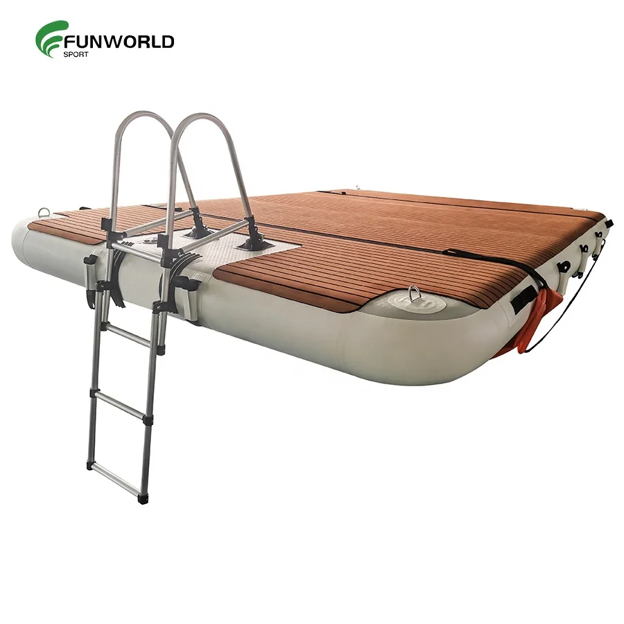 2023 Hot Sale Inflatable Dock Deck  Floating Lounge Platform OEM ODM Air Pontoon For Water Sport