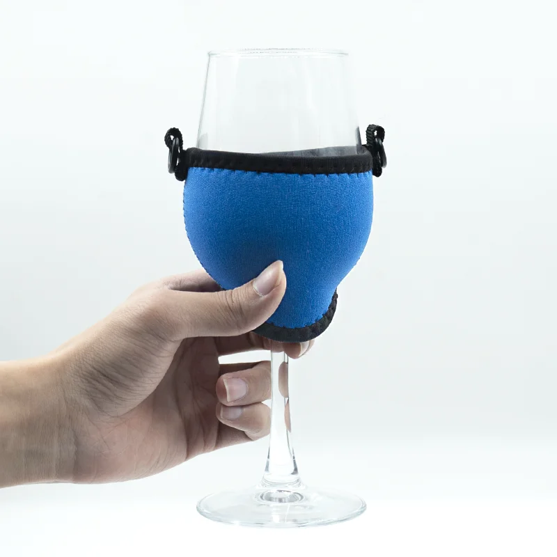 2023 hot sell sublimation Neoprene stubby holder Wine cup use glass goblet Promotion gift costom sublimation Neoprene holder