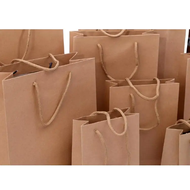 
Custom wedding brown craft china gift paper bag manufactures 