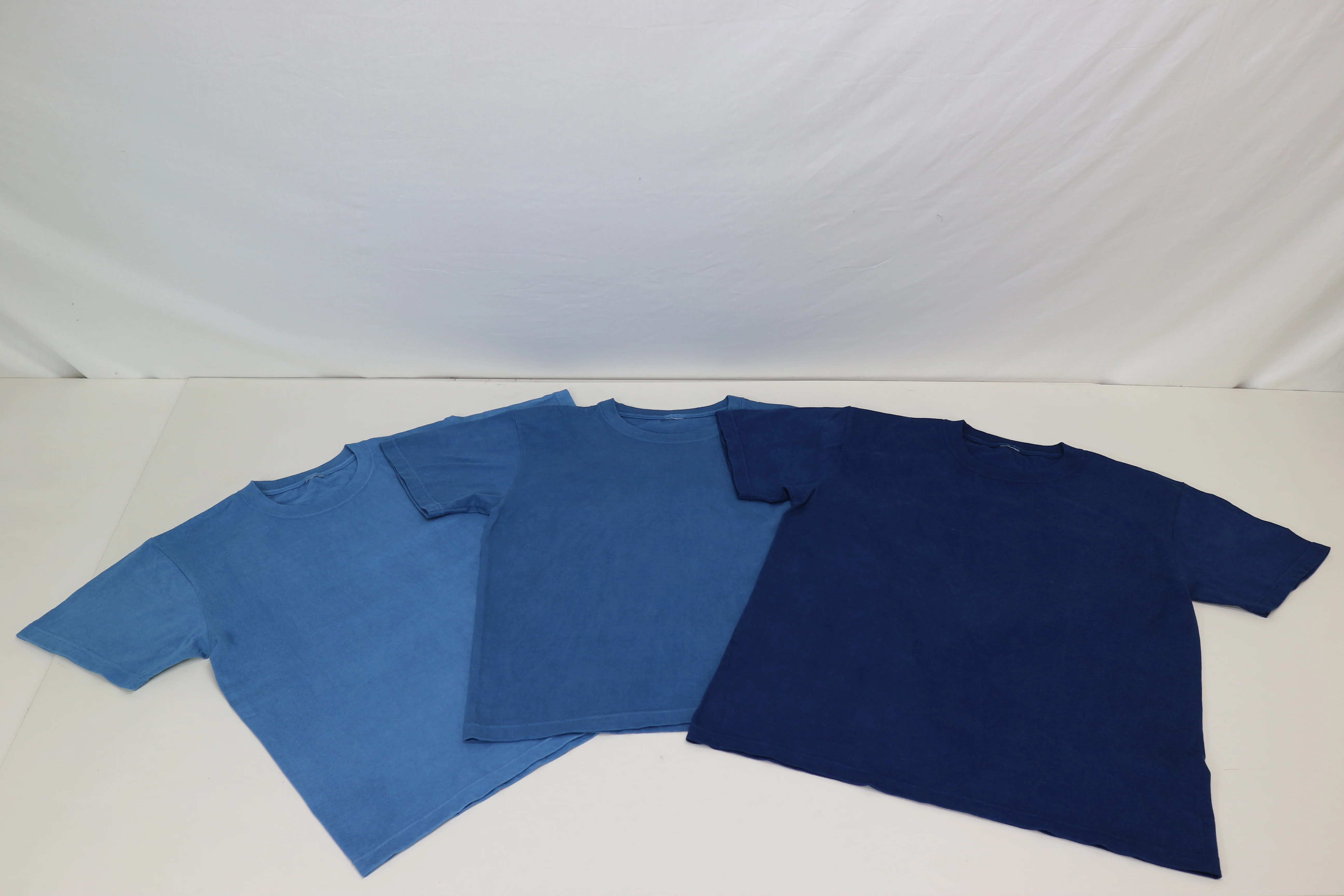 Carefully hand-dyed three patterns men cotton tshirt for hot summer