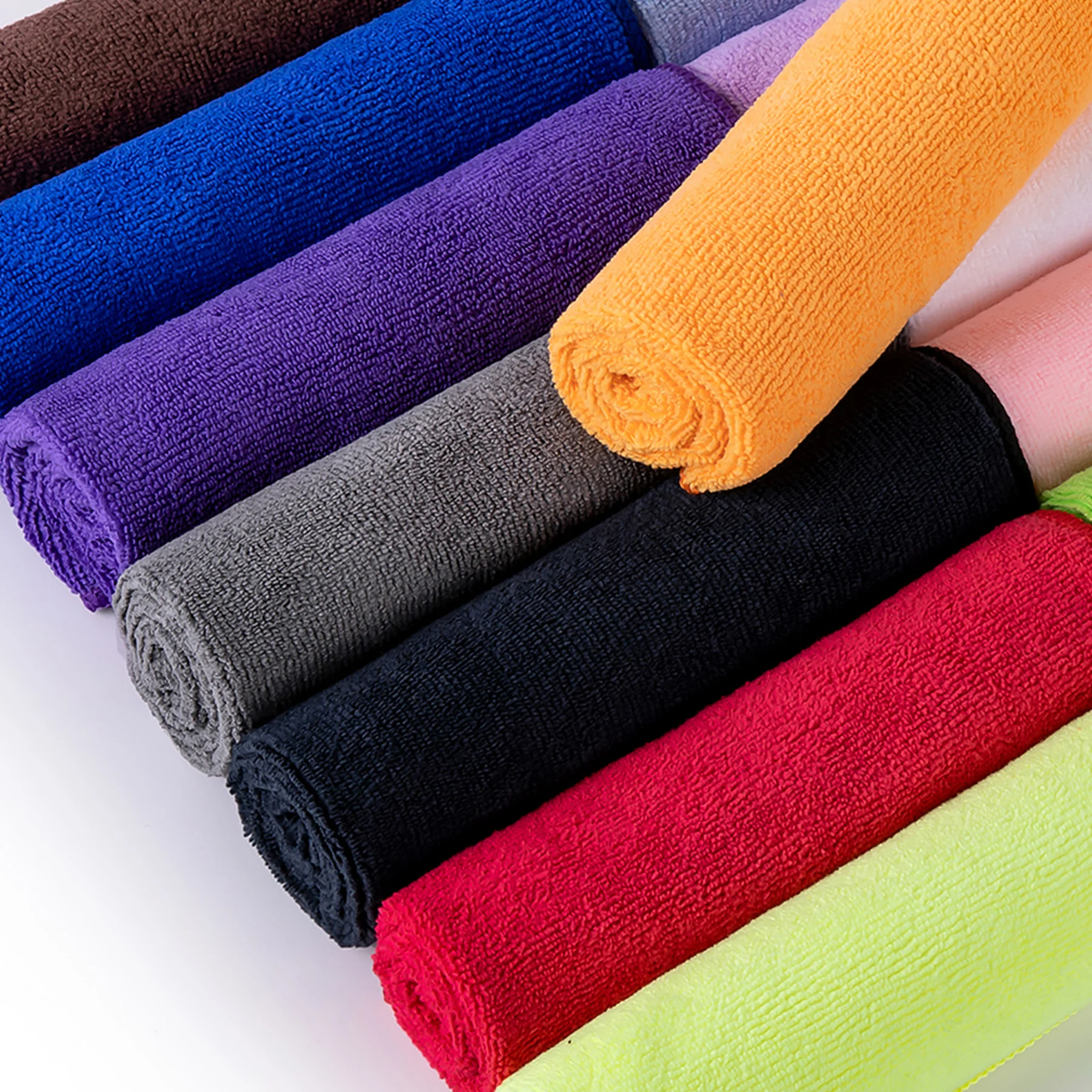 Hot selling microfiber warp knitted car washing towel absorbent cleaning towel car wiping towel 40 * 40