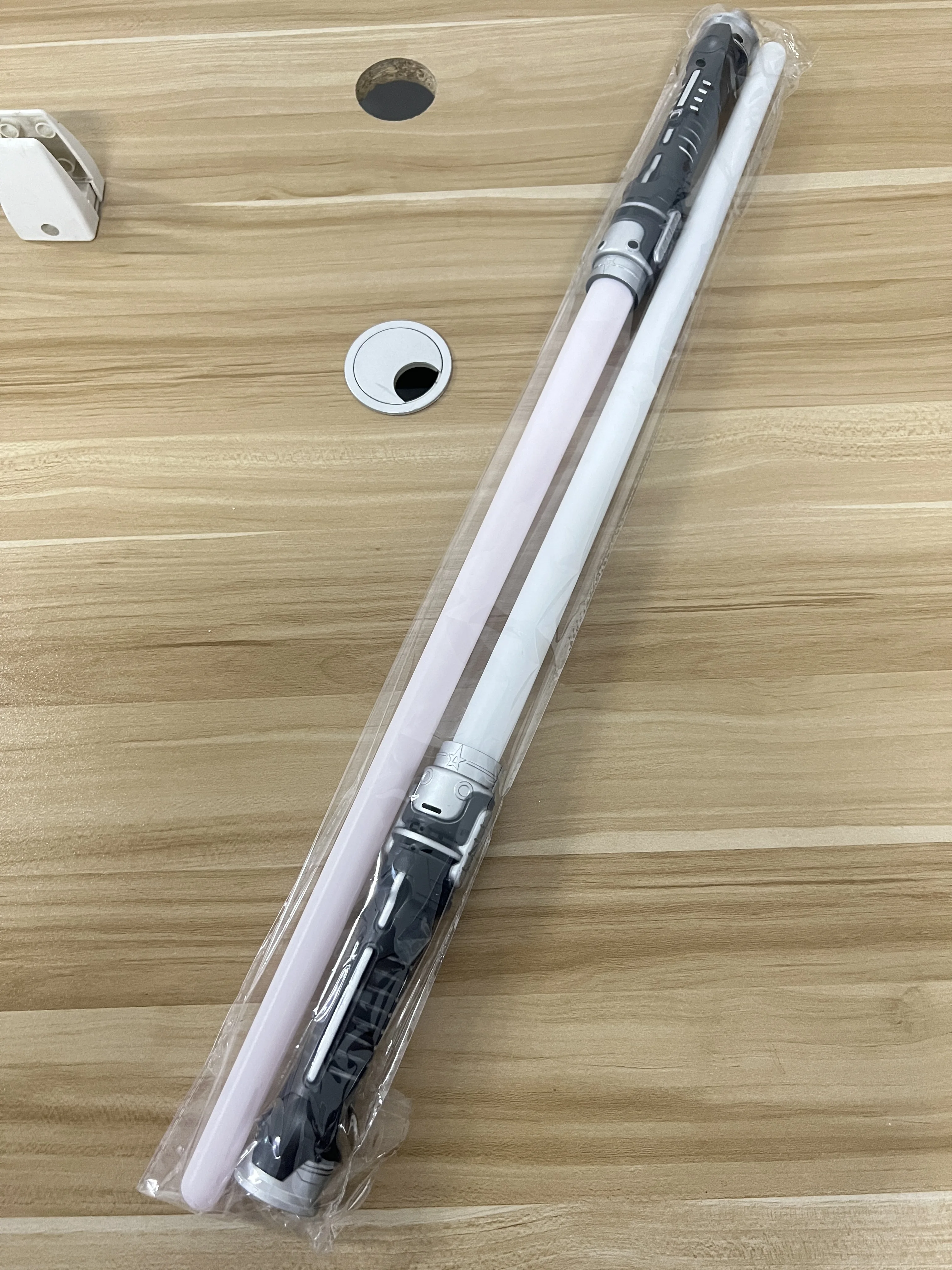 2 Pack Colors Lightsaber with FX Sound for Kids Halloween 2 in 1 Double-Bladed Dueling Light Swords